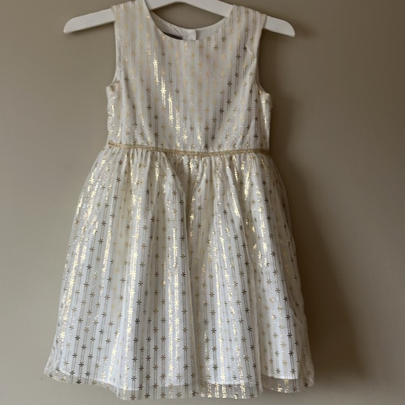 Gold foil dress with fur bolero - Picture 2 of 6